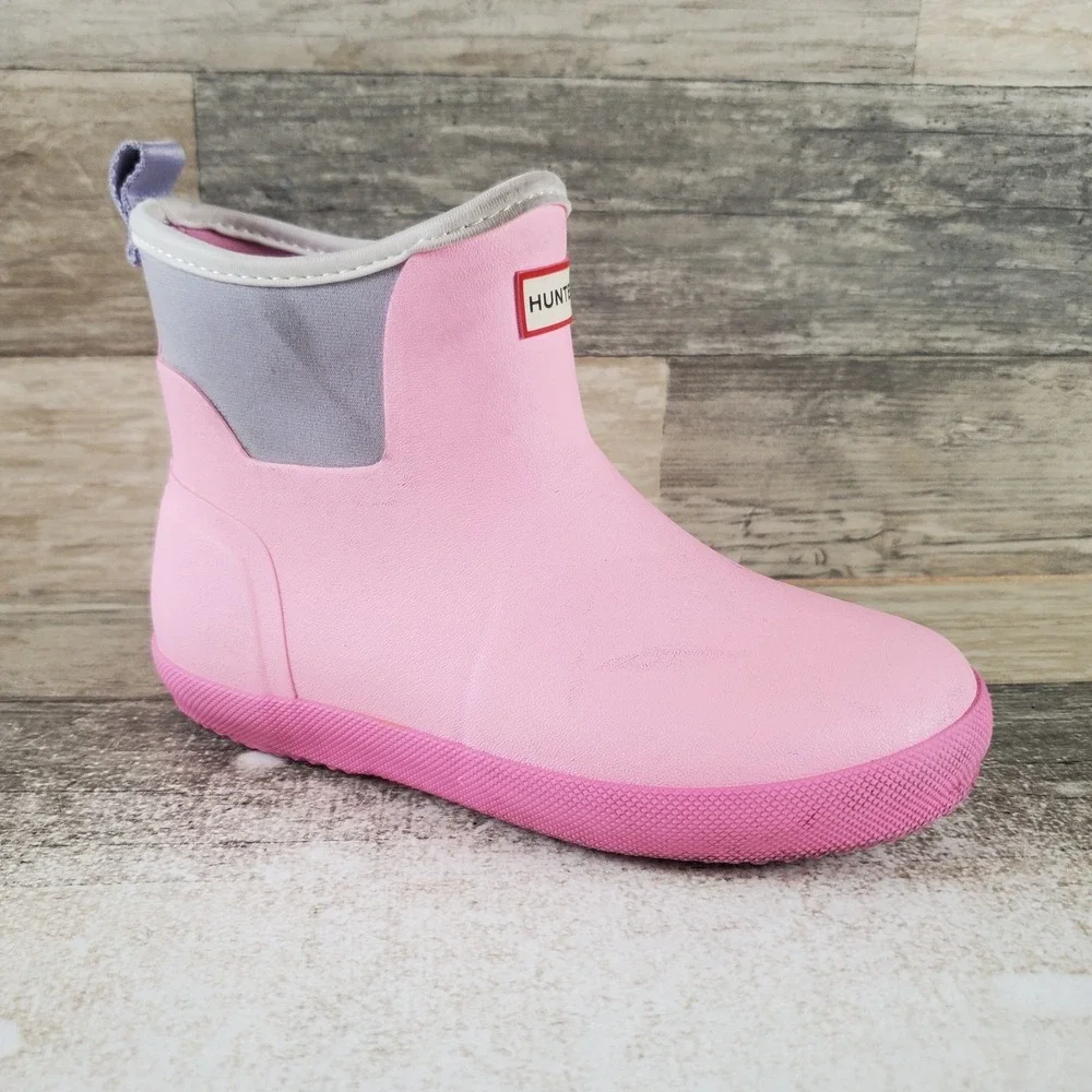 Hunter Finley Toddler Rain Boots Sz 13 M Bright Pink Purple Waterproof Pull On